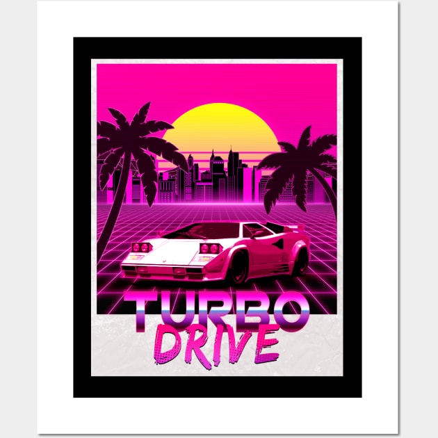 Turbo Drive Sunset Wall Art by Kiboune